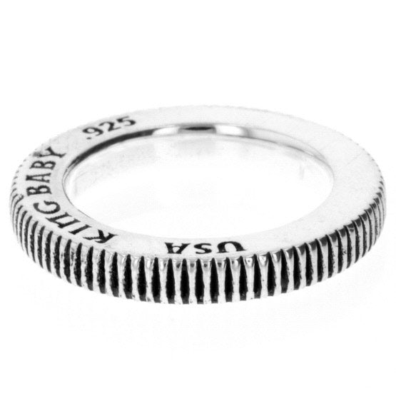 king baby men's silver coin ring