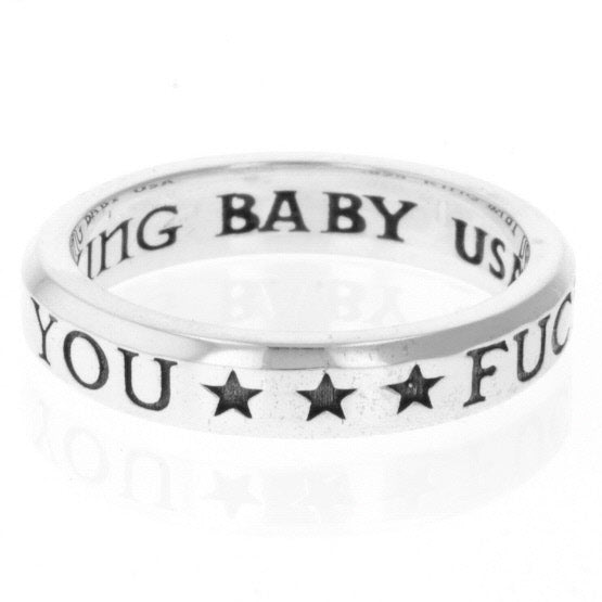 king baby fuck you stackable ring