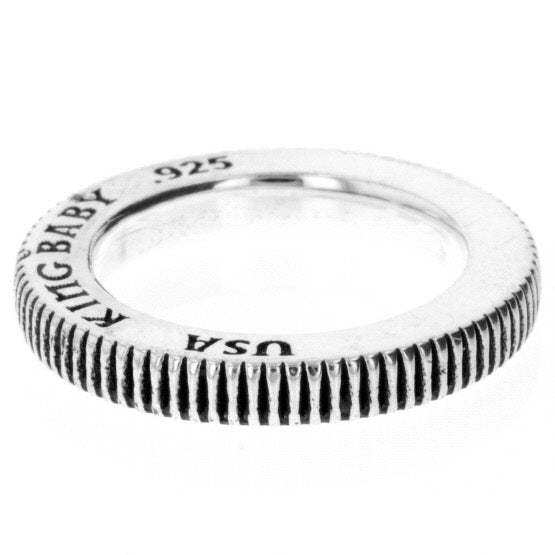 king baby men's silver coin ring