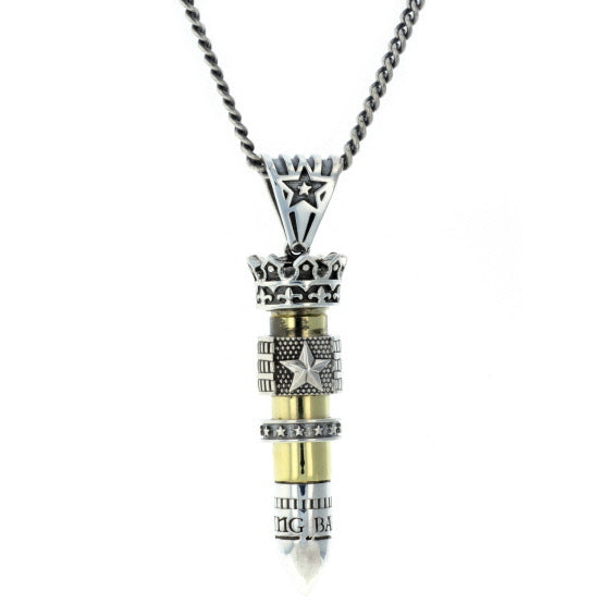 king baby 38 special bullet pendant with flag