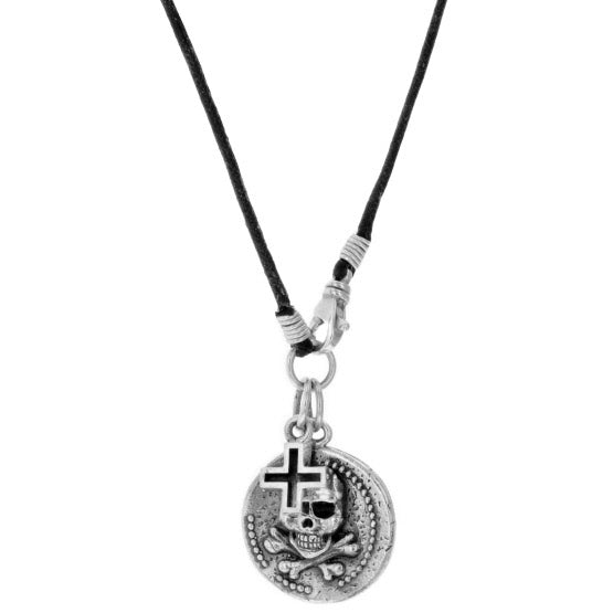 king baby skull and cross necklace