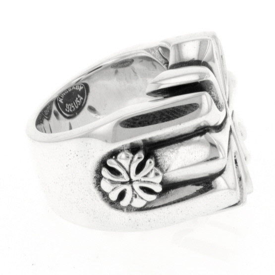 king baby men's gothic cross ring