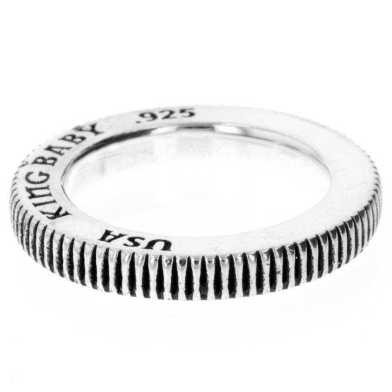 king baby men's silver coin ring