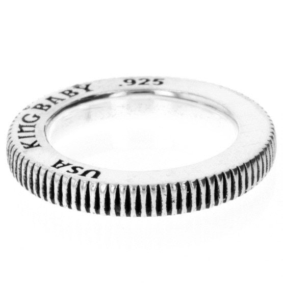 king baby men's silver coin ring