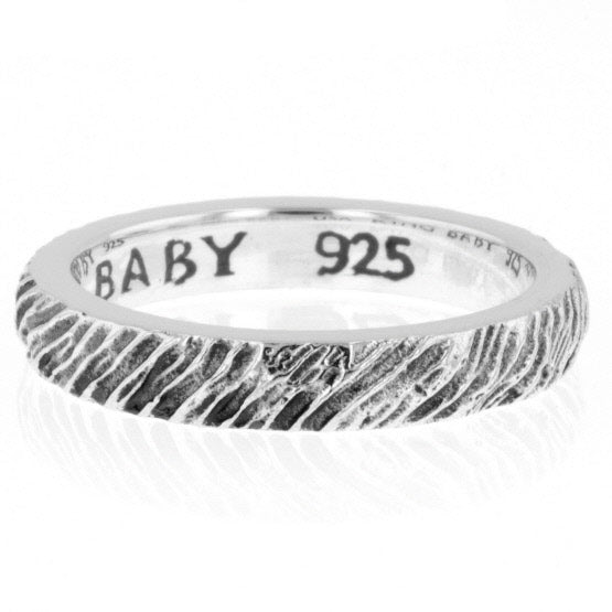 Slashed Texture Stackable Ring