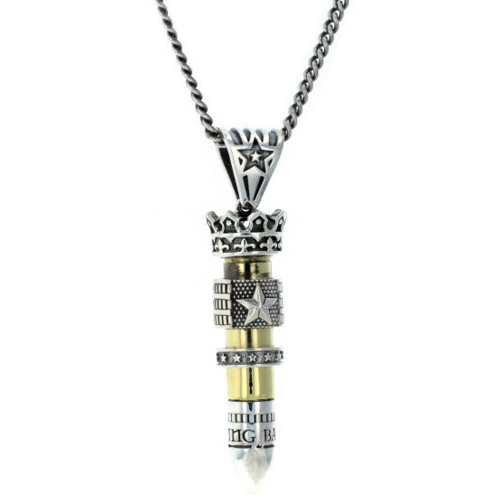 king baby 38 special bullet pendant with flag