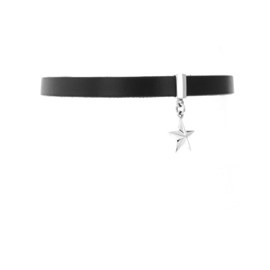 Leather Choker with a Star