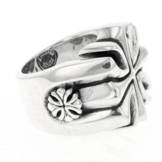 king baby men's gothic cross ring