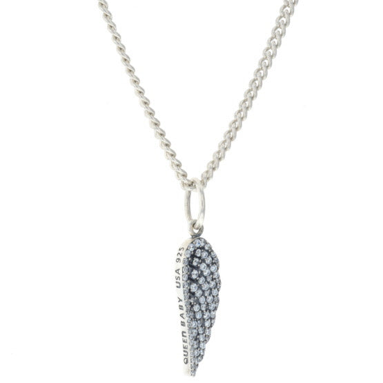 Pave CZ Wing Pendant