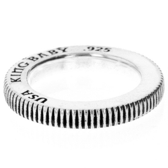 king baby men's silver coin ring