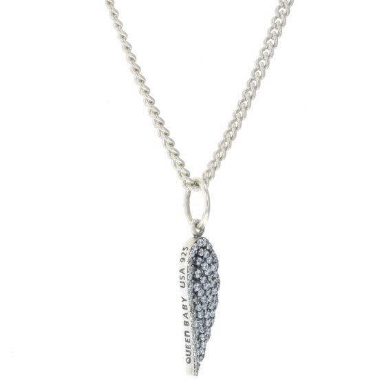 Pave CZ Wing Pendant