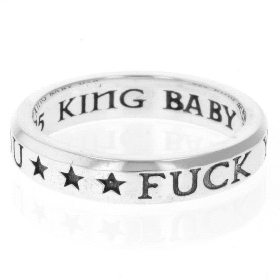 king baby fuck you stackable ring