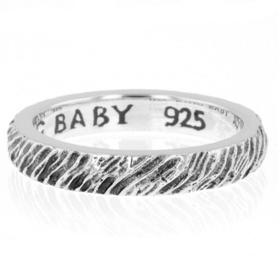 Slashed Texture Stackable Ring
