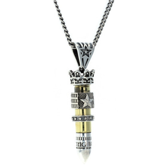 king baby 38 special bullet pendant with flag