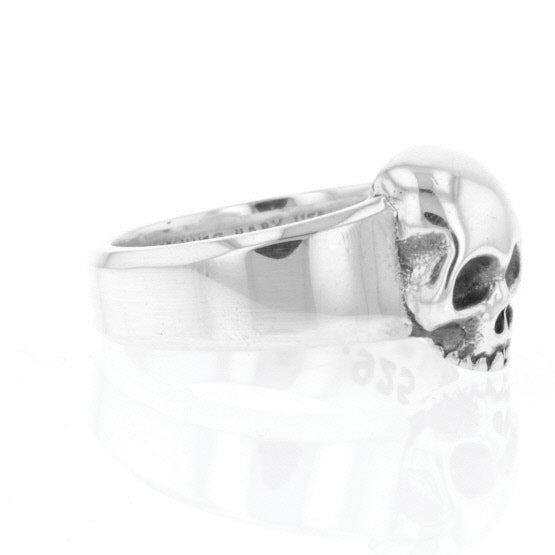 king baby silver skull ring