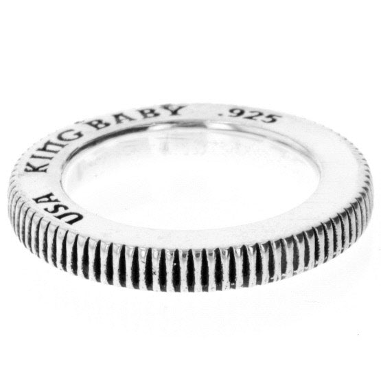 king baby men's silver coin ring