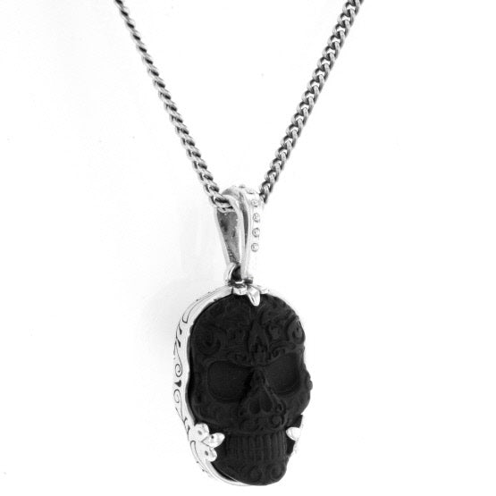King Baby Jet Baroque Skull Pendant
