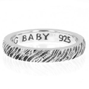 Slashed Texture Stackable Ring