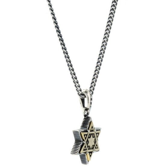 king baby large star of david pendant with gold alloy