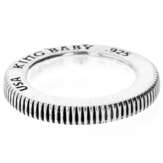 king baby men's silver coin ring