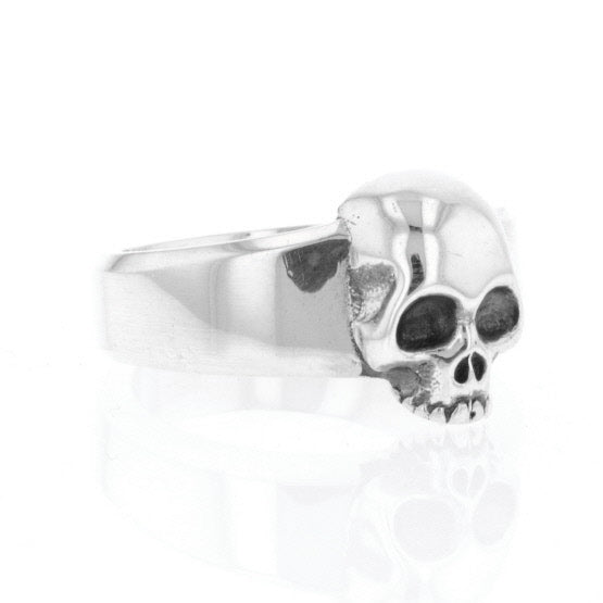 king baby silver skull ring