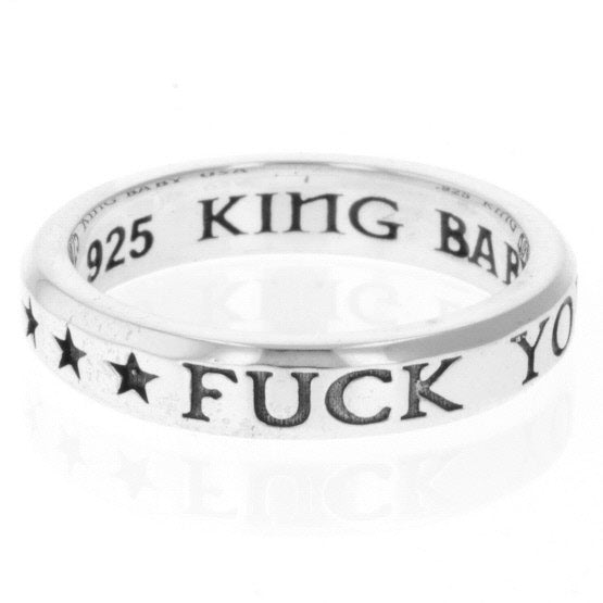 king baby fuck you stackable ring