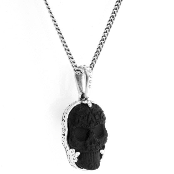 King Baby Jet Baroque Skull Pendant