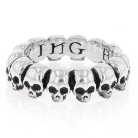 king baby mens skull infinity ring