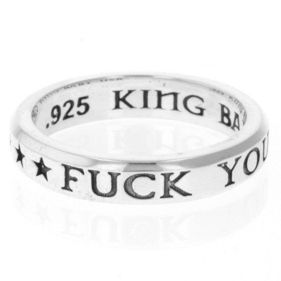 king baby fuck you stackable ring