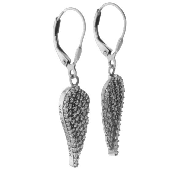 Pave CZ Wing Earrings