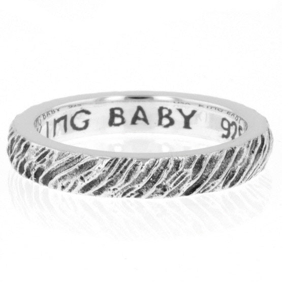 Slashed Texture Stackable Ring