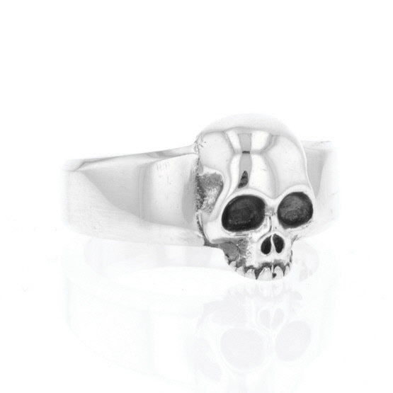 king baby silver skull ring