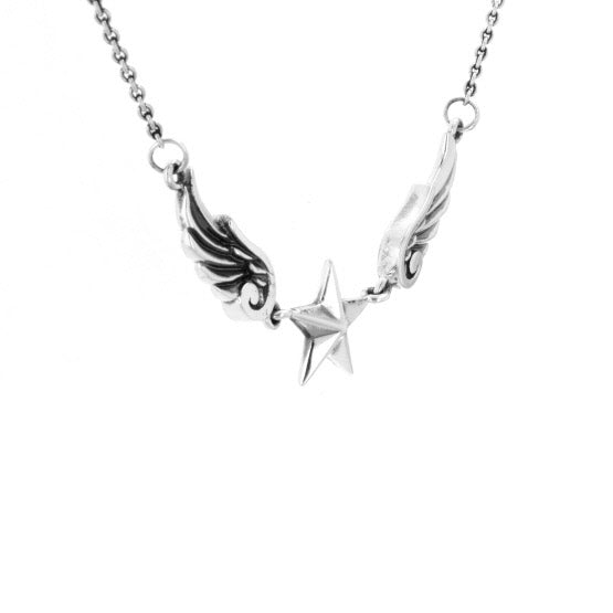 king baby wing star necklace