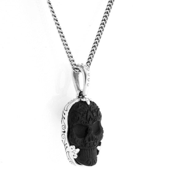 King Baby Jet Baroque Skull Pendant