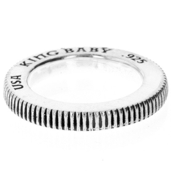 king baby men's silver coin ring