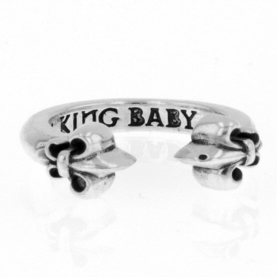 Open Ring with Fleur De Lis