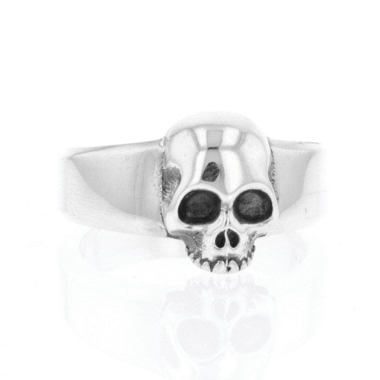 king baby silver skull ring