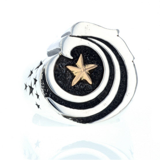 Eagle Star Signet Ring with Gold Star