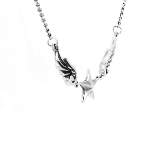 king baby wing star necklace