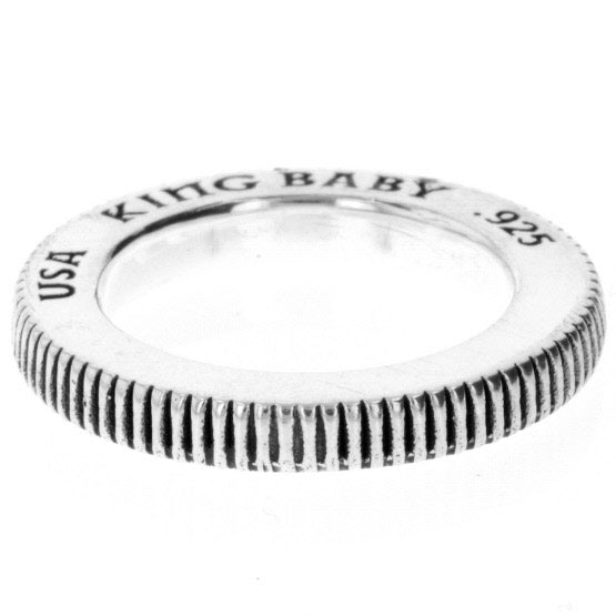 king baby men's silver coin ring