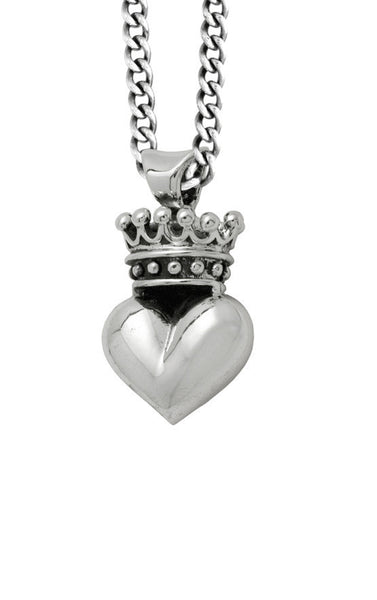 King Baby 3D Crowned Heart Pendant