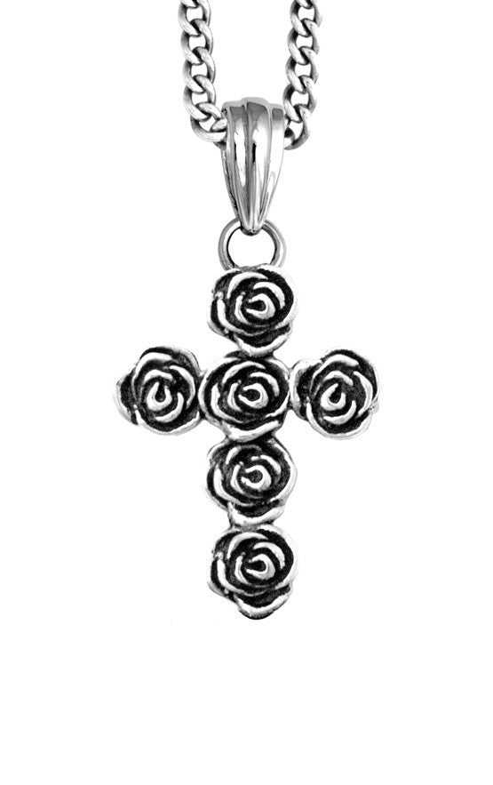 Rose Cross Pendant