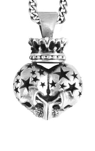 Double Skull Crowned Pendant