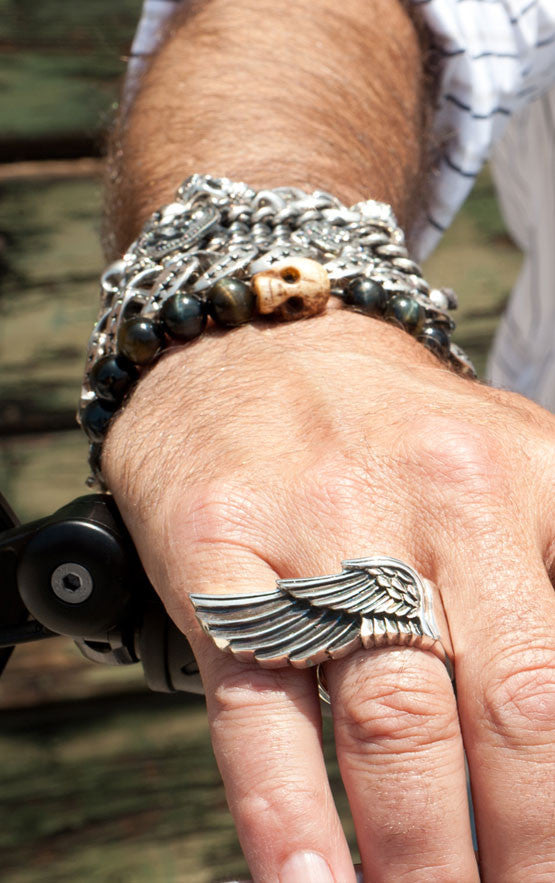 king baby mens wing ring