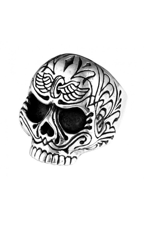 Pinstripe Skull Ring