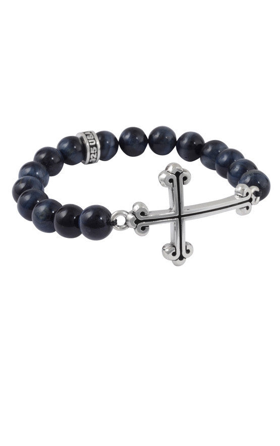 king baby men's cross bracelet