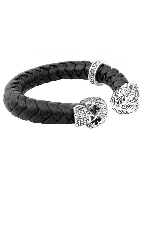 king baby men's day of the dead skull bracelet