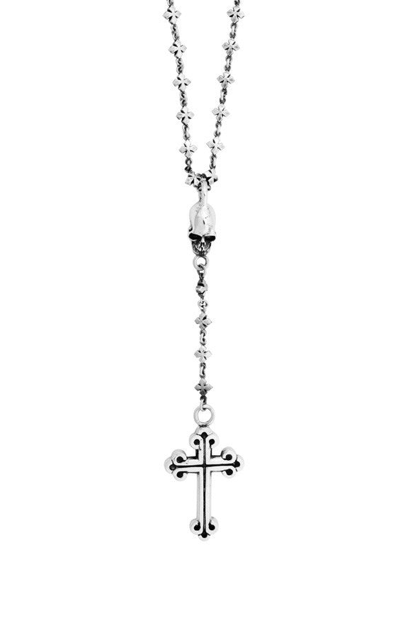 King Baby Cross Rosary with MB Cross Chain and Skull