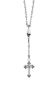 Rosary w/MB Cross Chain, Skull and Small Traditional Cross