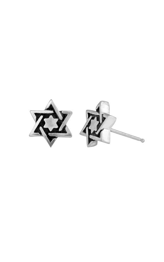 Star of David Post Earrings